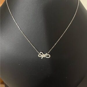 Swarovski Silver Bow Necklace